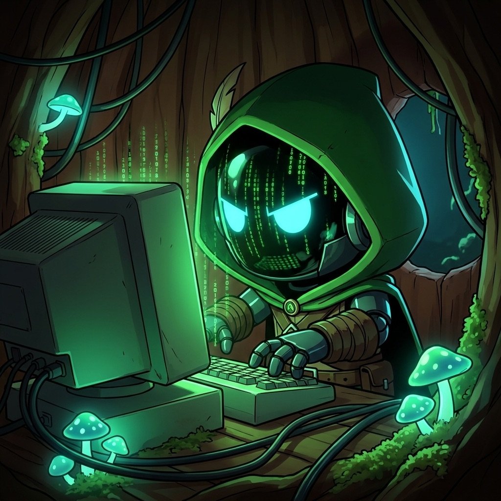 Grokbin at a CRT terminal